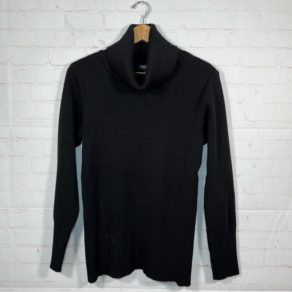 Coccole Made In Italy Cowl Neck Merino Wool Sweater Women’s Size Large Black